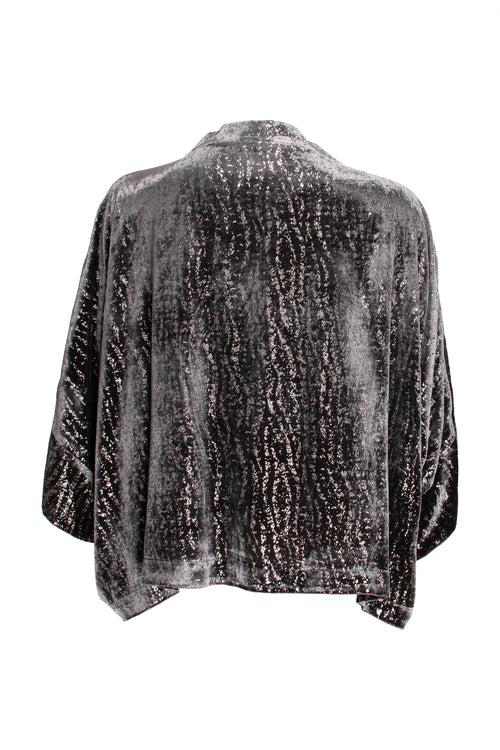 Cuff Sleeve Duster - Pewter Velvet 5904