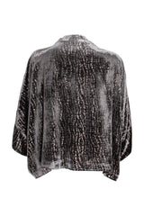 Cuff Sleeve Duster - Pewter Velvet 5904