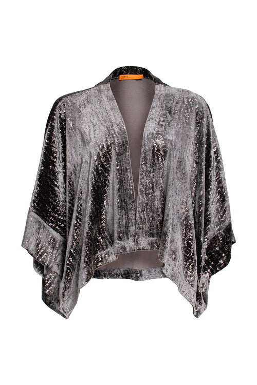 Cuff Sleeve Duster - Pewter Velvet 5904