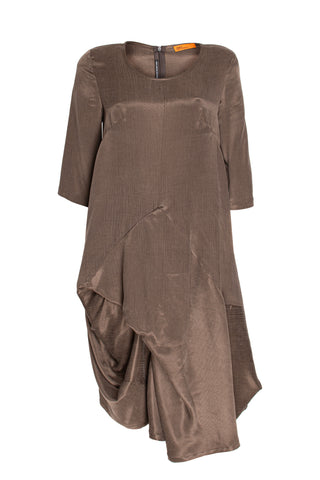 Cuff Sleeve Duster - Graphite/Rust Print Velvet 5944