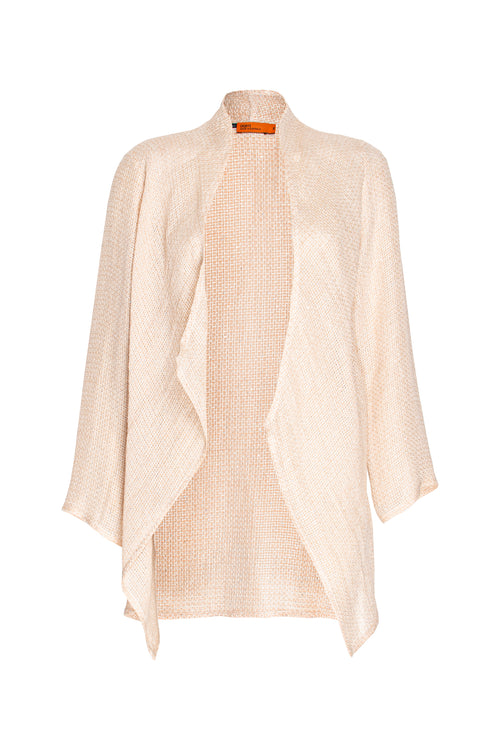 Draped Jacket - Natural Linen 3318