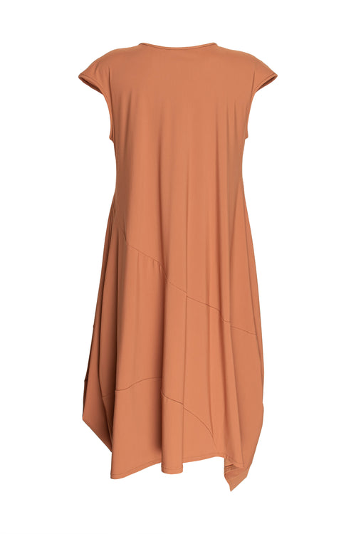 Draped Cap Sleeve Dress - Copper Jersey 3329