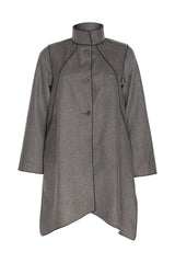 Uneven Hem Coat - Cement 4661