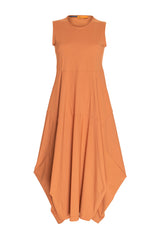 Copper Jersey Multipanel Dress 5917