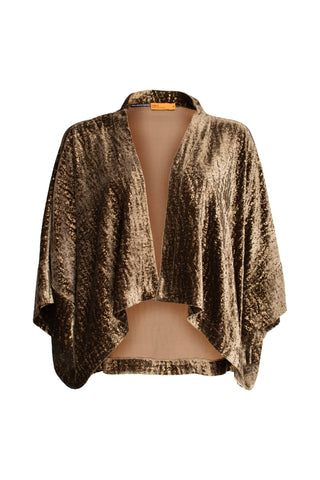 Cuff Sleeve Duster - Pewter Velvet 5904