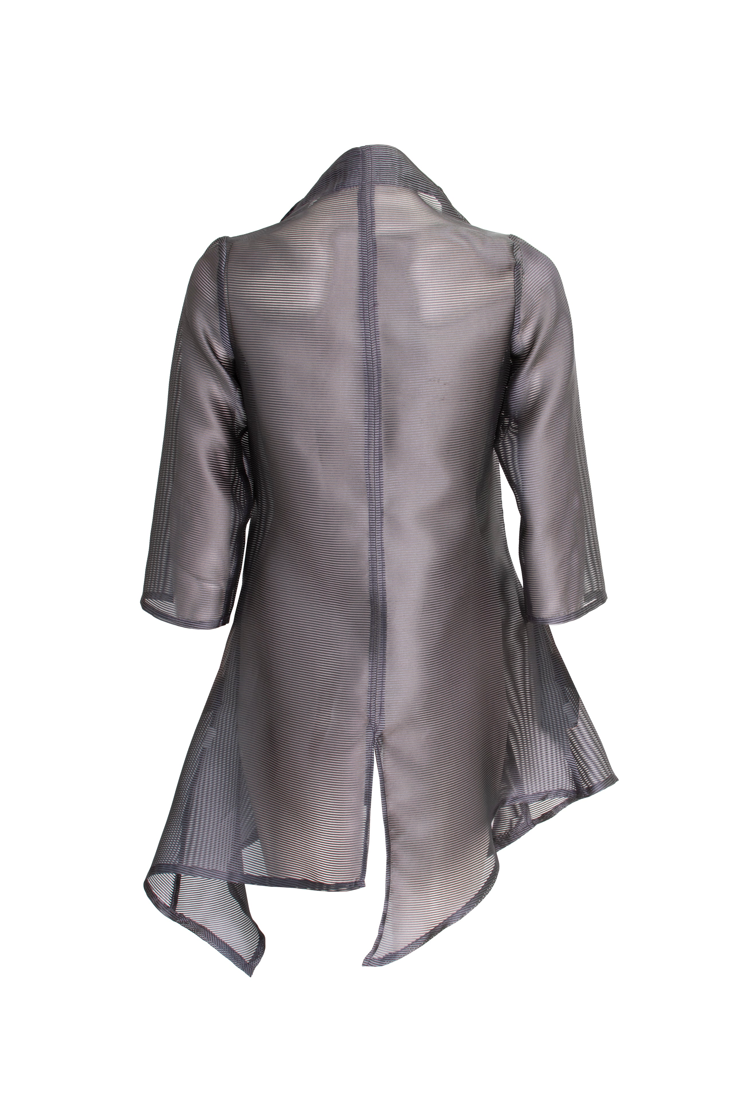 Angle Hem 3/4 Shirt - Slate Silk 7815
