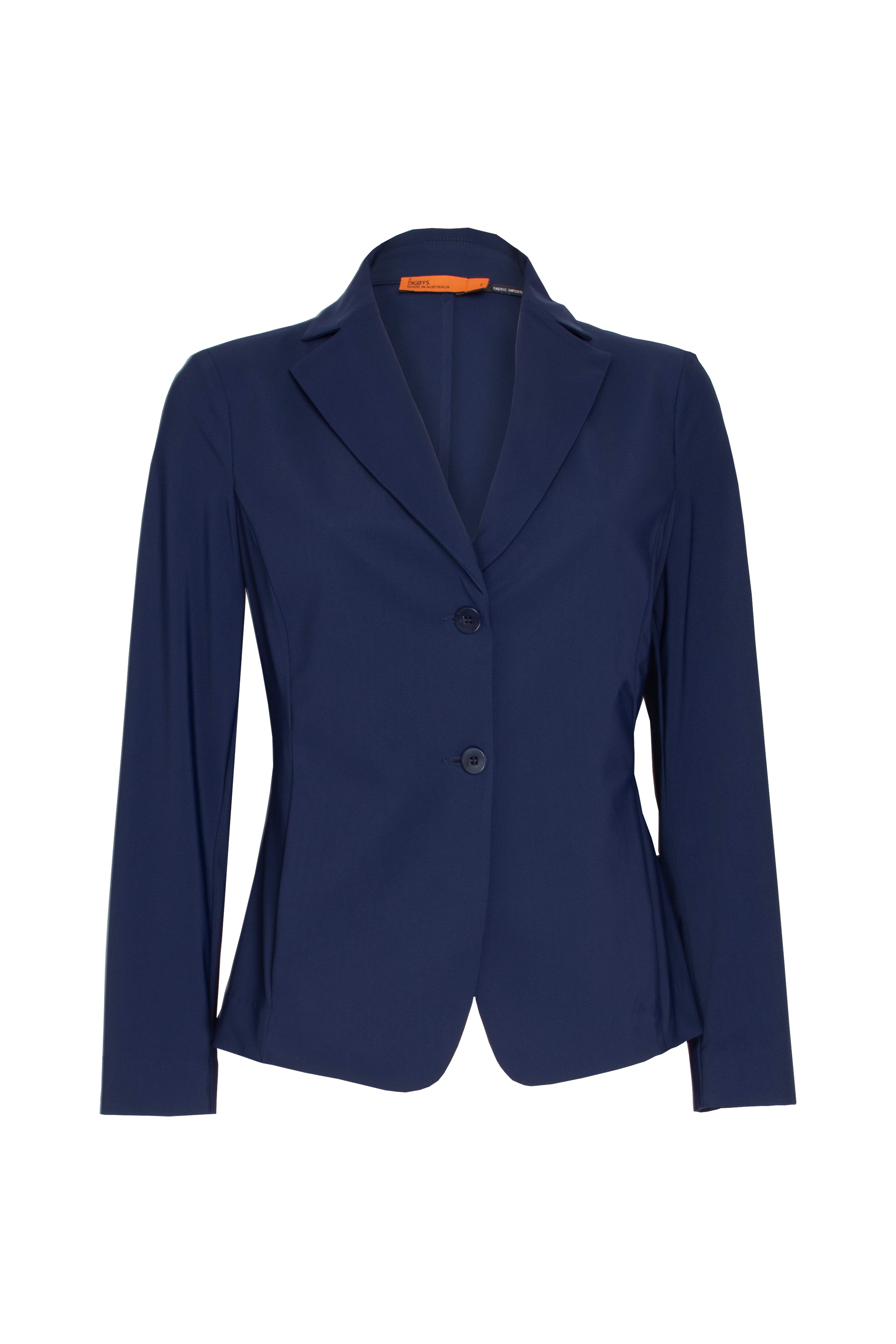 High Revere Collar Jacket Indigo Jersey 8635 – DIGBYS Boutique