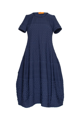 Short Sleeve Panel Hem Dress - Khaki Print Jersey 8637