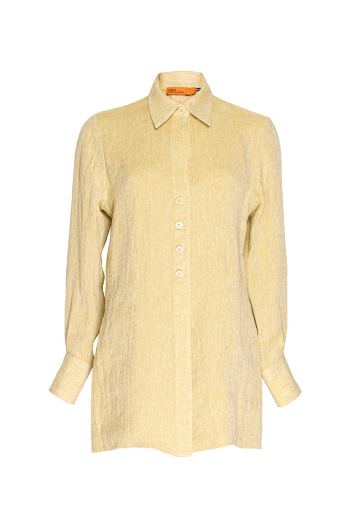 4 Button Shirt - Lemon Linen 3341
