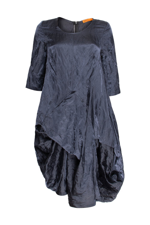 3/4 Sleeve Tucked Dress - Midnight 5928