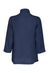 Drop Hem Shirt - Navy Texture 3452