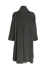 Drop Collar Long Coat - Olive 4639