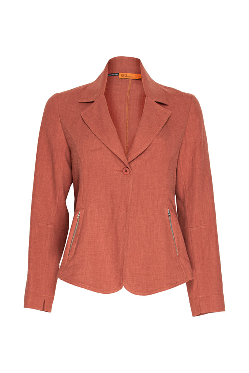 Laced Back Jacket - Henna Linen 3376