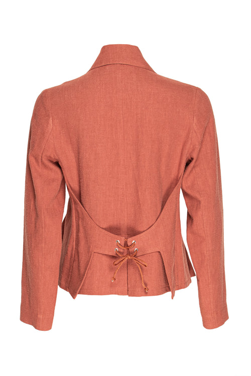 Laced Back Jacket - Henna Linen 3376
