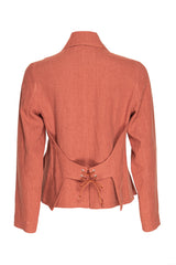 Laced Back Jacket - Henna Linen 3376