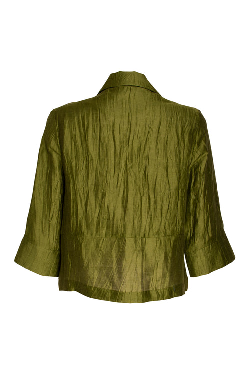 3/4 Sleeve Hip Pocket Jacket - Olive 6031