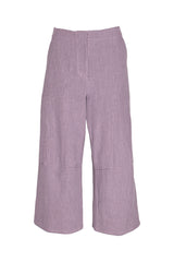 Elastic Waist 3/4 Pant - Grape Linen 3379