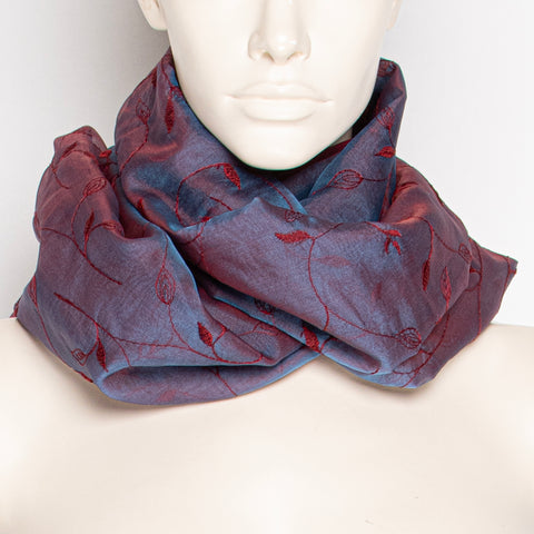 Chocolate Micro Pleat Scarf F030