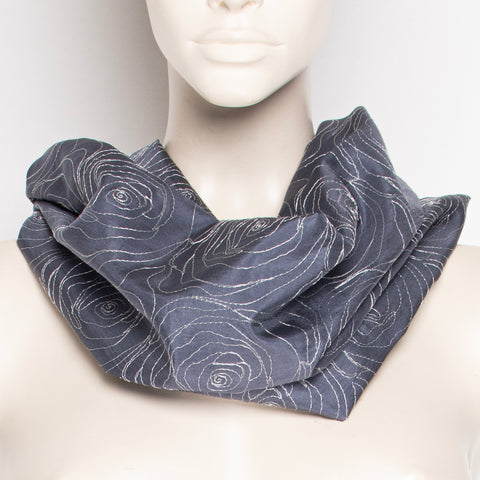 Chocolate Micro Pleat Scarf F030
