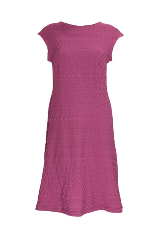 Cap Sleeve Dress - Indigo Jacquard 7807