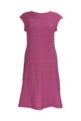 Cap Sleeve Dress - Raspberry Jacquard 7808