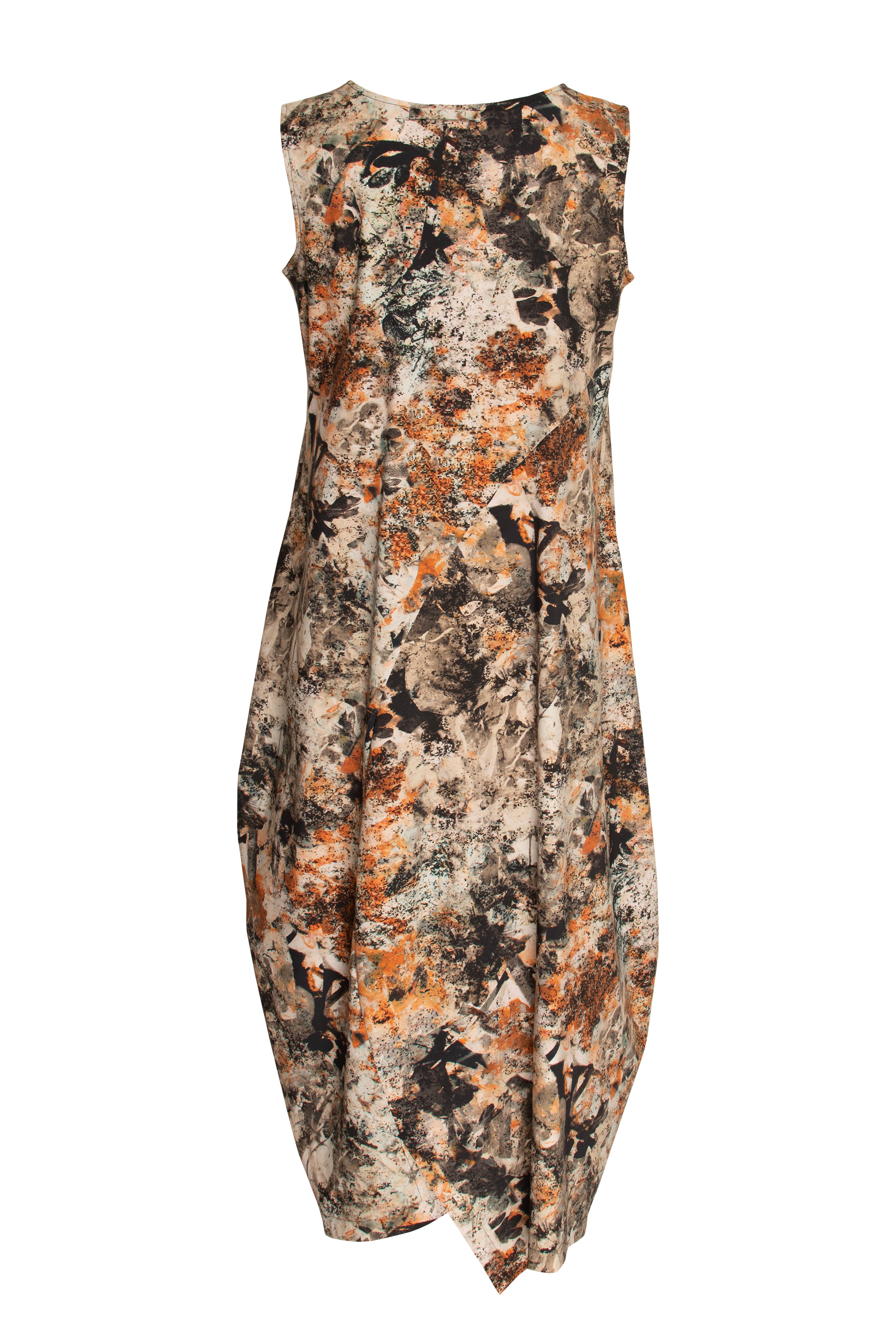 Asymmetric Panel Singlet Dress - Scatter Print Jersey 6072