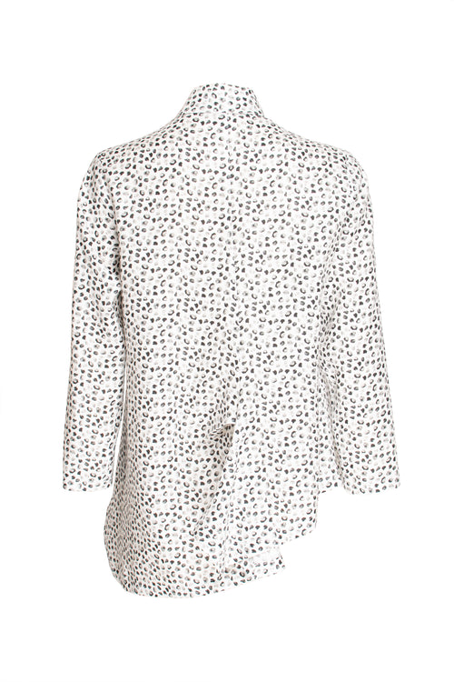 Asymmetric Angle Shirt - Charcoal Dots 3408