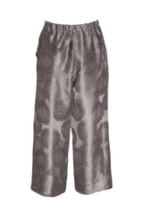 Elastic Waist 3/4 Pant - Gunmetal Viscoes/Silk 5901
