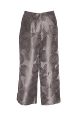 Elastic Waist 3/4 Pant - Gunmetal Viscoes/Silk 5901