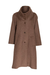 Drop Collar Long Coat - Mocha 4670