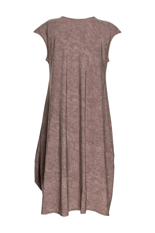 Draped Cap Sleeve Dress - Taupe Jersey 3326