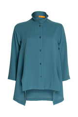 Drop Hem Shirt - Petrol 5921