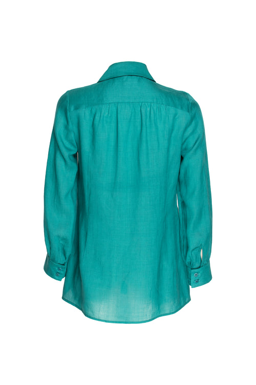 Gathered Yoke Shirt - Verde 3364