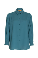 Drop Shoulder Long Sleeve Shirt - Teal 4640