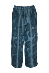 Elastic Waist 3/4 Pant - Teal Viscoes/Silk 5900