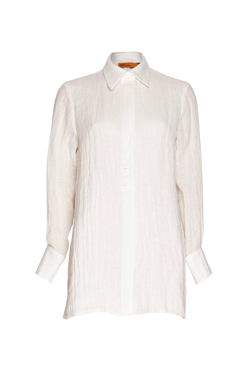 4 Button Shirt - Natural Linen 3340