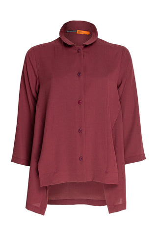 Open Collar Shirt - Charcoal Check Jersey 3407