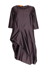 3/4 Sleeve Tucked Dress - Cacao 3357