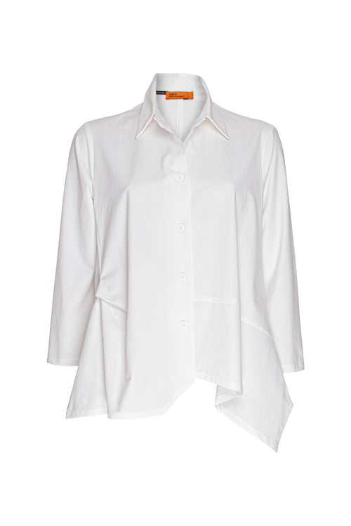 Asymmetric Angle Shirt - White 5937