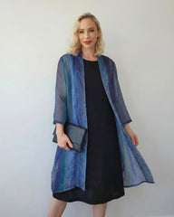 Ocean Side Drape Long Duster 3388