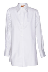 White Cotton 4 Button Shirt 3430
