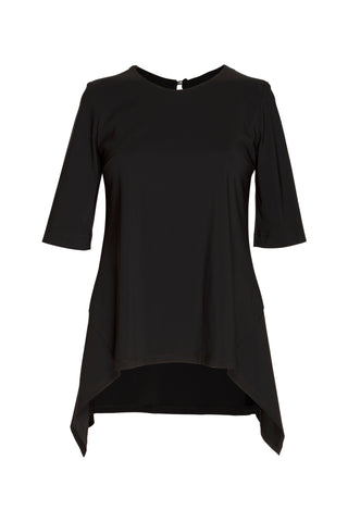 Angle Hem Shirt - Black 5025