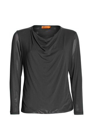 Short Sleeve Side Angle Top - Black Jersey 5033