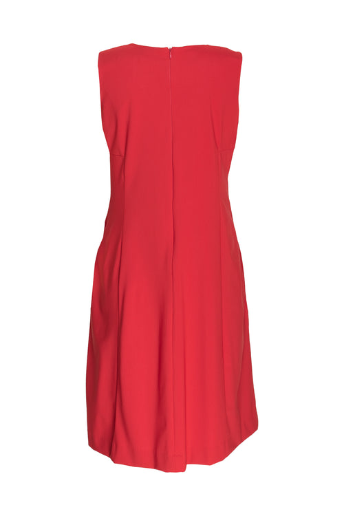 Zip Front Panel Dress - Red Jersey 4226