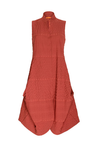 Cap Sleeve Dress - Beige/Chocolate Printed Jersey 6028