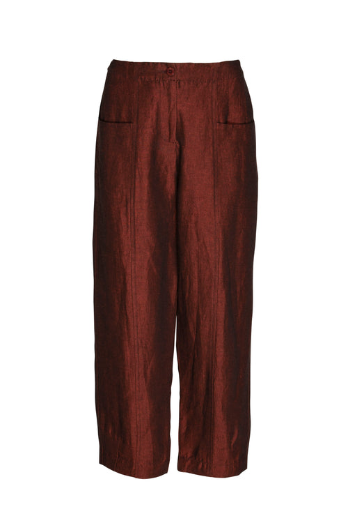 Linen Hip Pocket Pant - Copper 6010