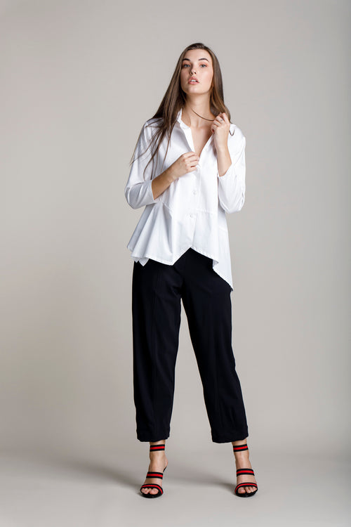 Asymmetric Angle Shirt - White 5937