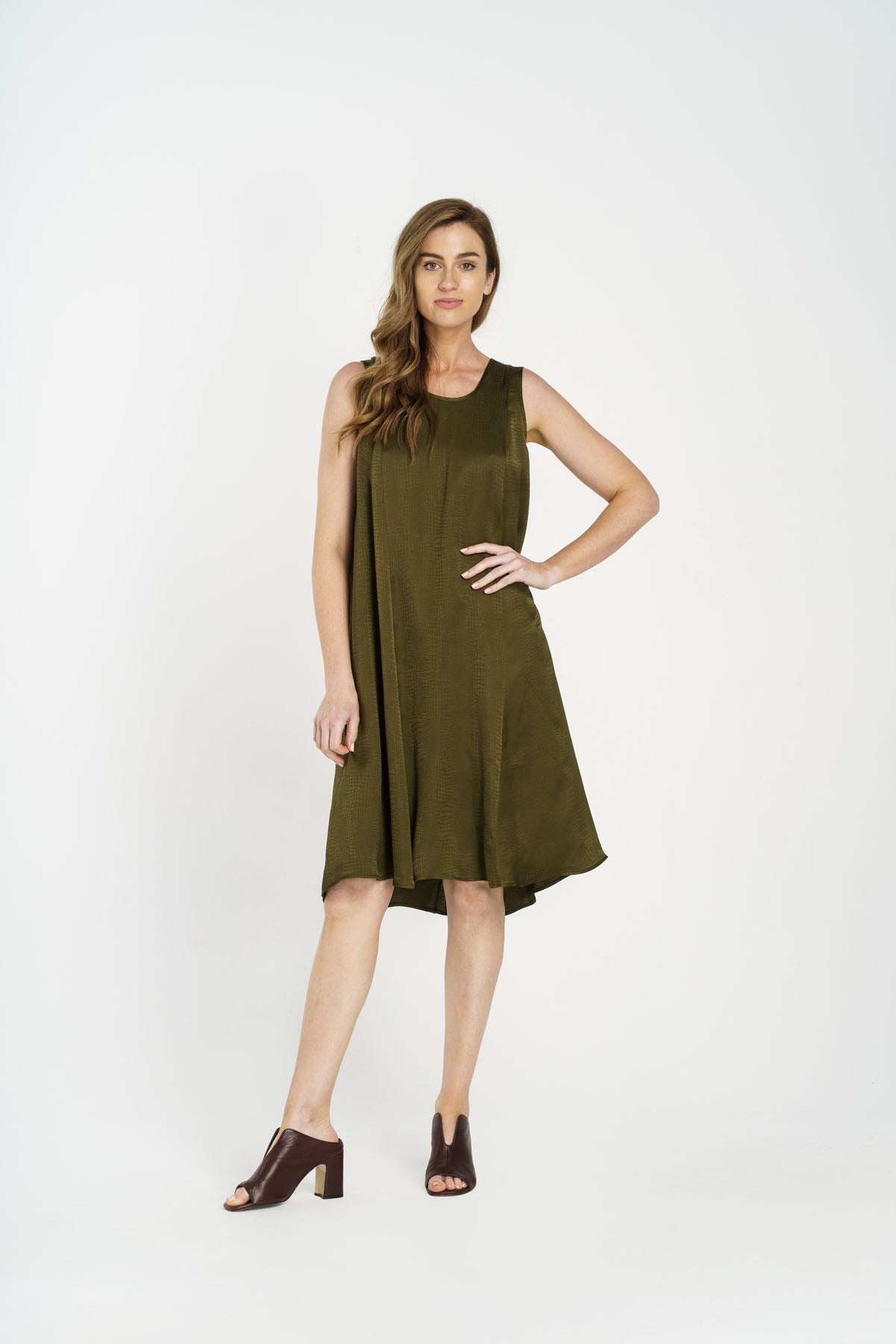 Singlet Dress - Olive 4214