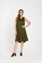 Singlet Dress - Olive 4214