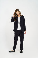 Dark Navy High Waist Pant 9787
